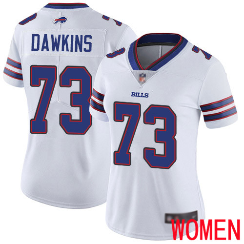 Women Buffalo Bills 73 Dion Dawkins White Vapor Untouchable Limited Player NFL Jersey